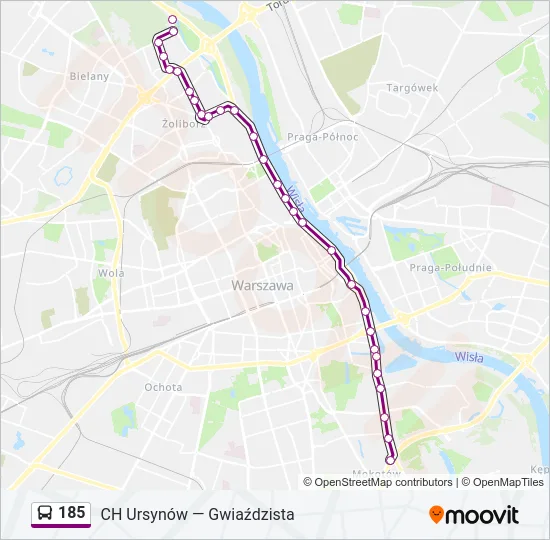 185 Bus Line Map