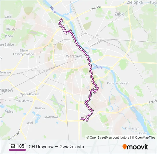 185 Bus Line Map