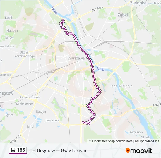 185 Bus Line Map