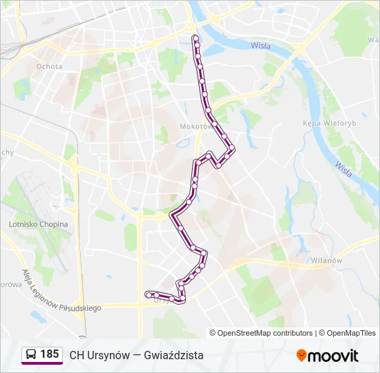 185 Bus Line Map