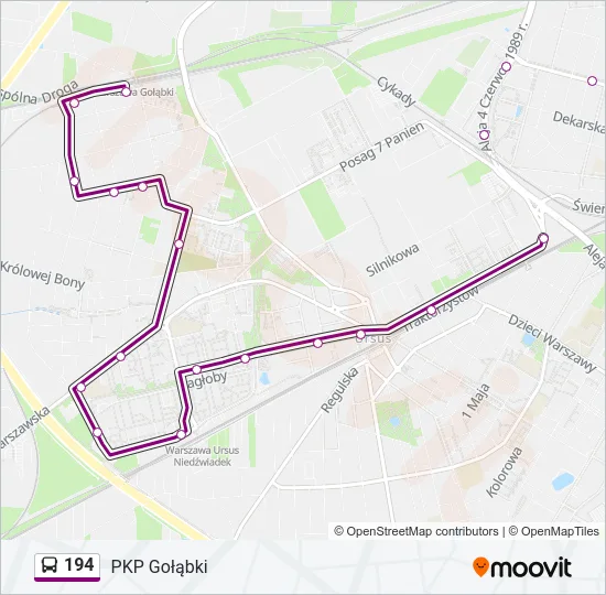 194 Bus Line Map