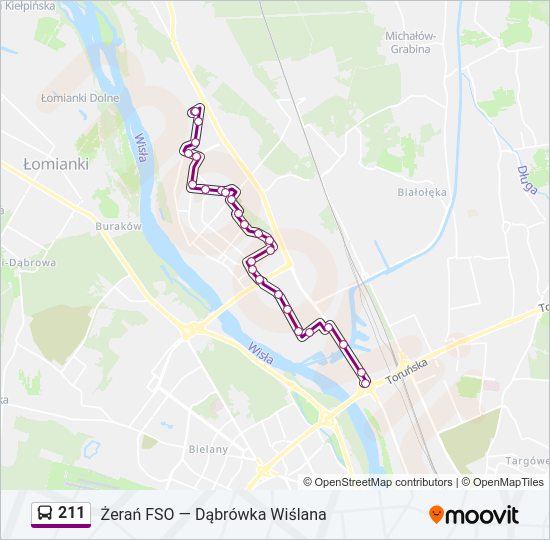 211 Bus Line Map