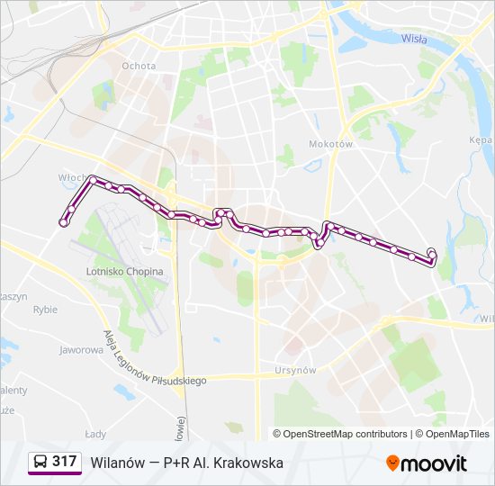 317 bus Line Map