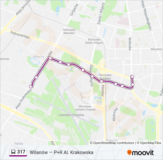 317 bus Line Map