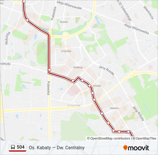 504 bus Line Map