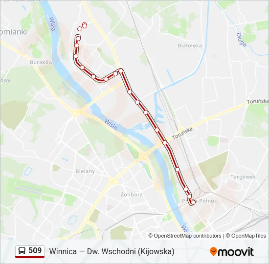 509 Bus Line Map