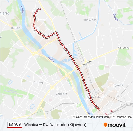 509 bus Line Map