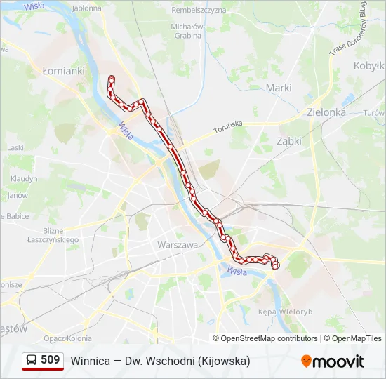 509 Bus Line Map