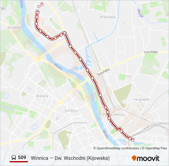 509 Bus Line Map