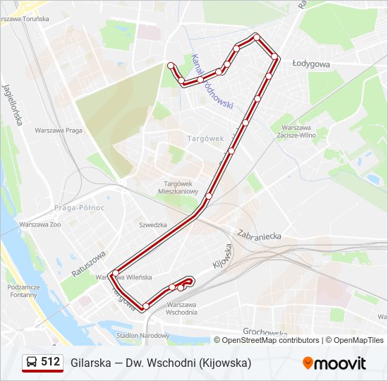 512 bus Line Map