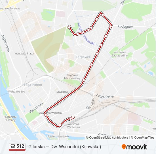 512 bus Line Map