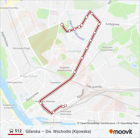 512 Bus Line Map