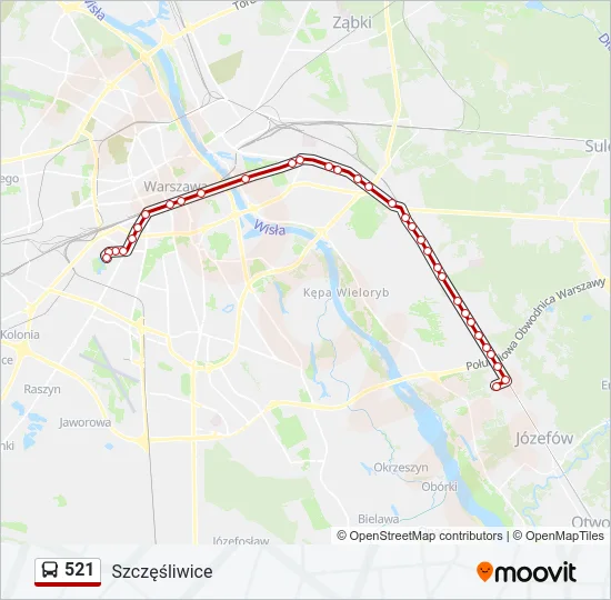 521 Bus Line Map