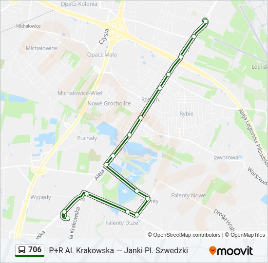 706 Bus Line Map