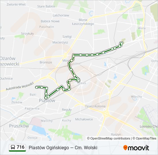 716 bus Line Map