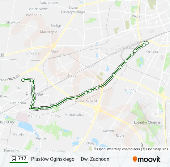 717 Bus Line Map
