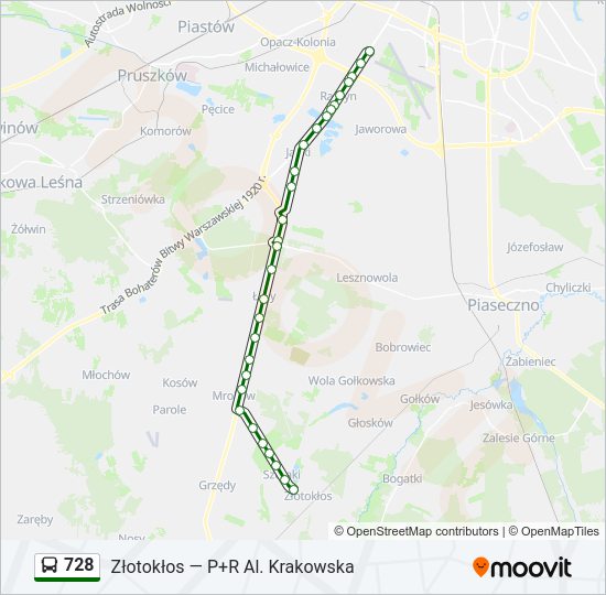 728 Bus Line Map