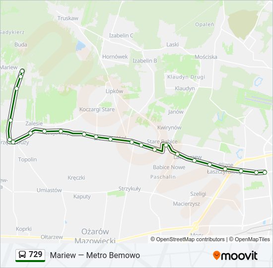 729 Bus Line Map