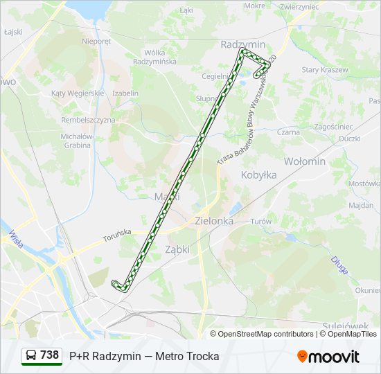 738 Bus Line Map