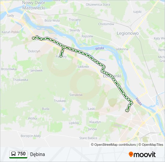 750 Bus Line Map