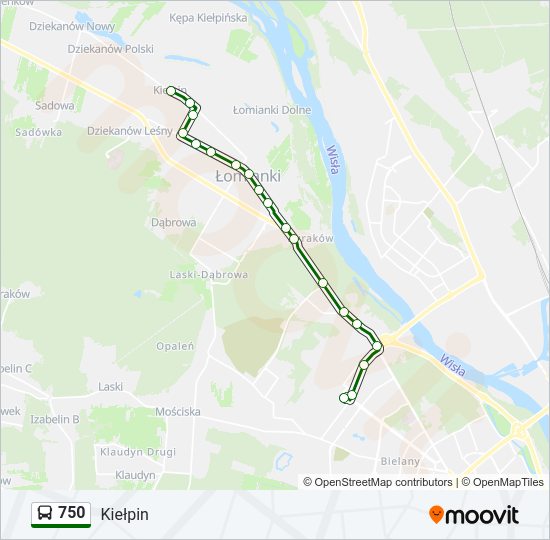 750 bus Line Map