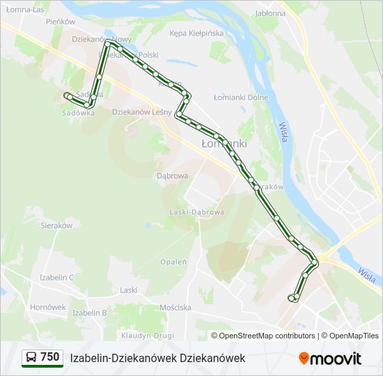 750 bus Line Map