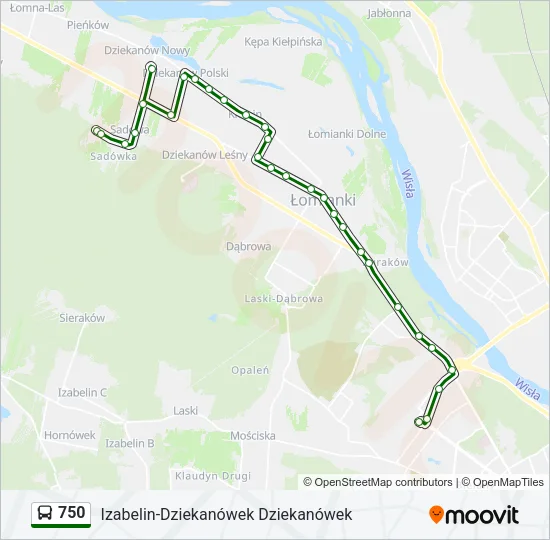750 Bus Line Map