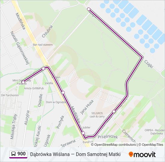 900 bus Line Map