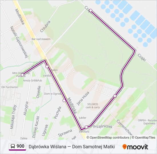 900 Bus Line Map