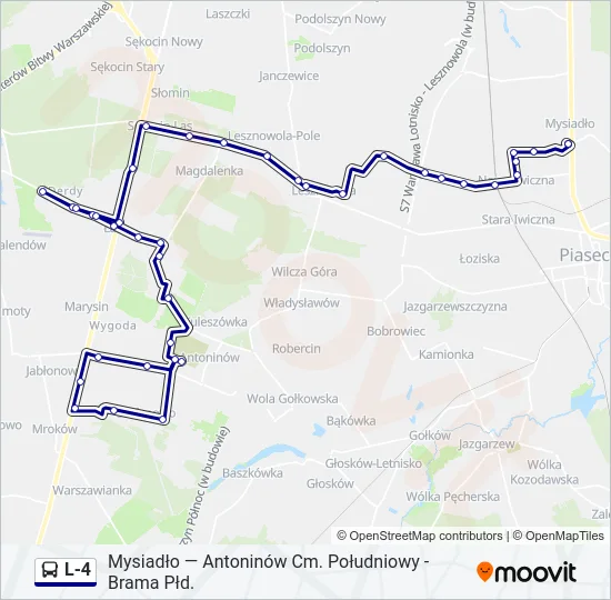 L-4 Bus Line Map