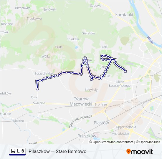 L-6 bus Line Map