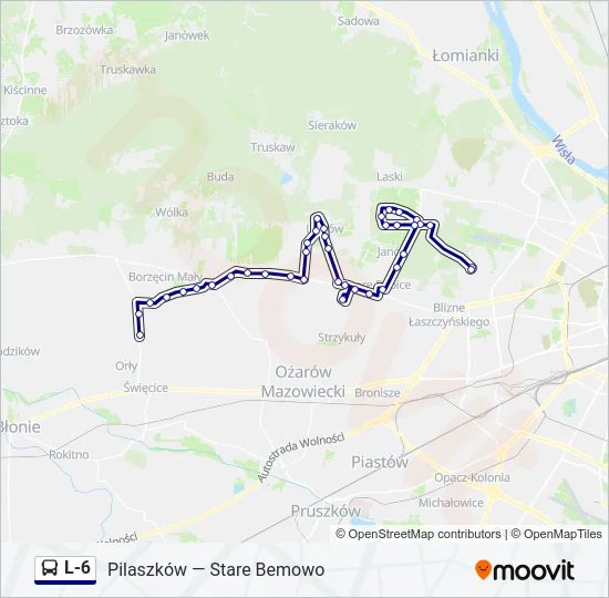 L-6 Bus Line Map