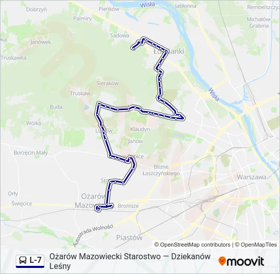 L-7 Bus Line Map