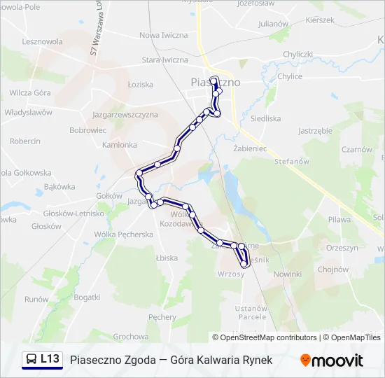 L13 Bus Line Map