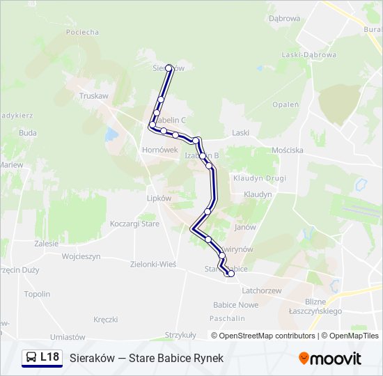 L18 bus Line Map