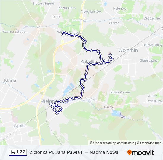 L27 bus Line Map