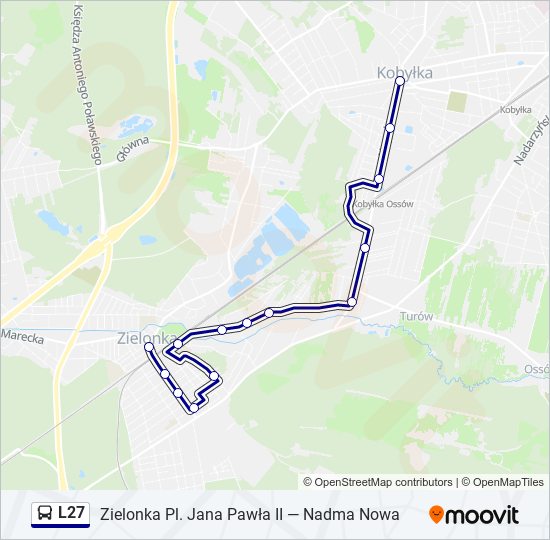 L27 bus Line Map