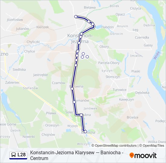 L28 Bus Line Map