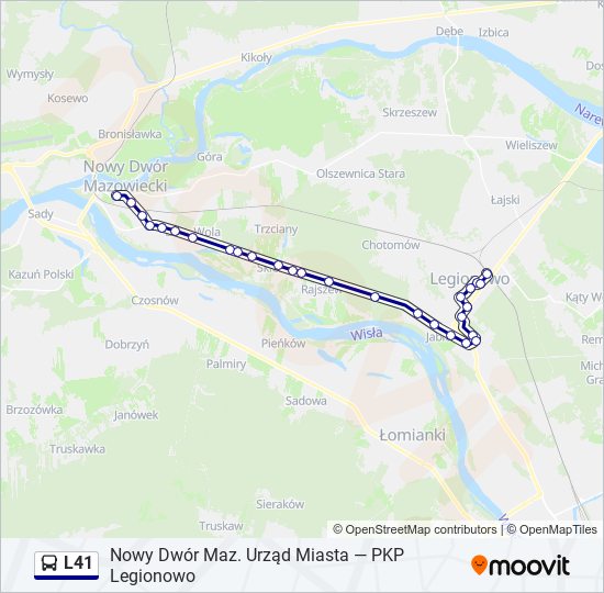 L41 bus Line Map