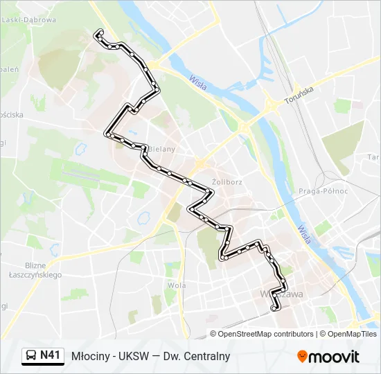 N41 Bus Line Map