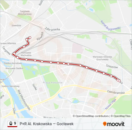 9 Light Rail Line Map