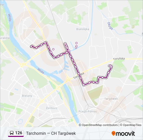 126 bus Line Map