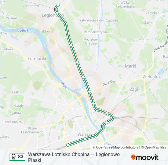 S3 Train Line Map