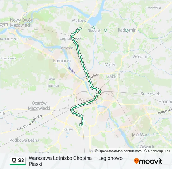 S3 Train Line Map