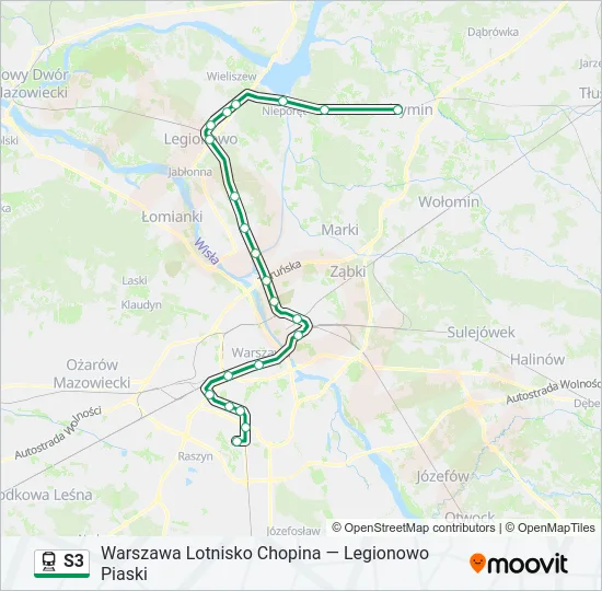 S3 Train Line Map