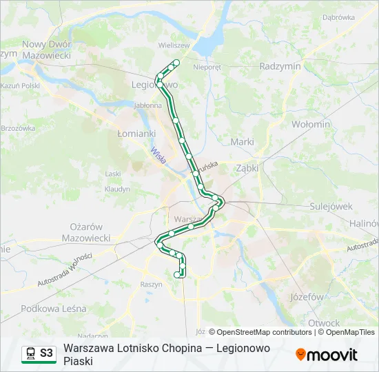 S3 Train Line Map