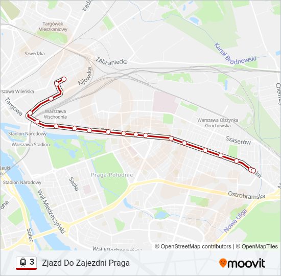 3 light rail Line Map