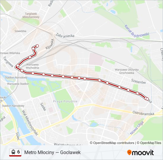 6 light rail Line Map