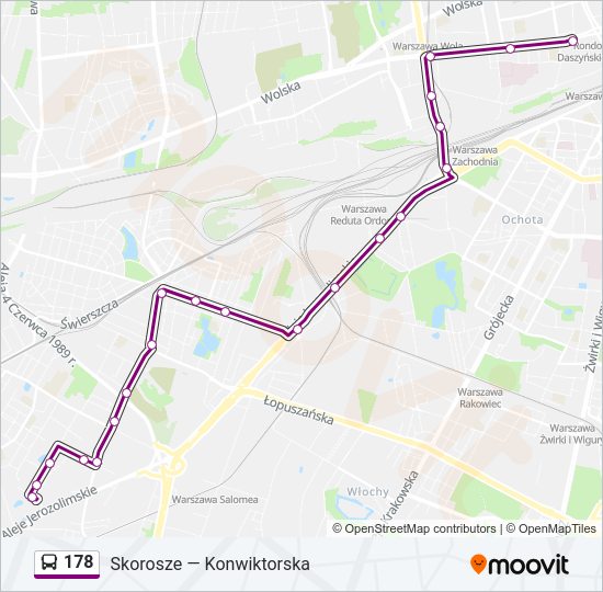 178 bus Line Map