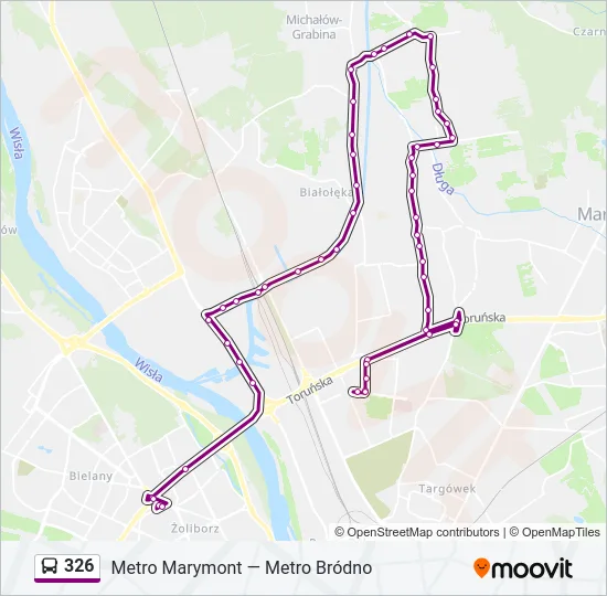 Автобус 326: карта маршрута